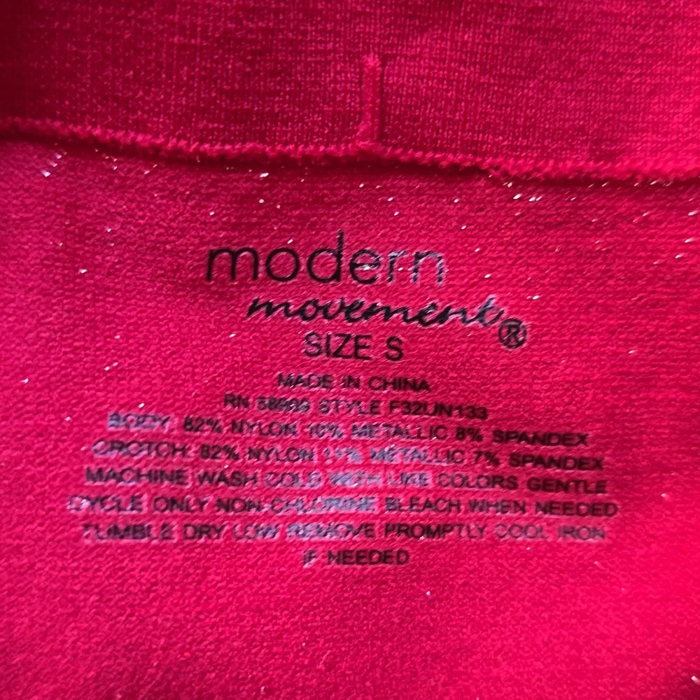 Modern Movement Stretch Seamless Brief Panty Red & Cream Sparkle ⭐️NWT⭐️ - Picture 3 of 6